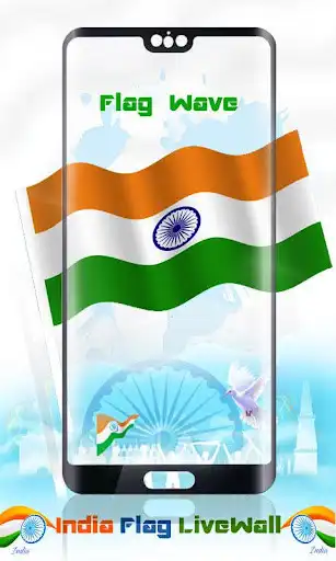 Play India Flag Wave HD Live Wallpaper  and enjoy India Flag Wave HD Live Wallpaper with UptoPlay