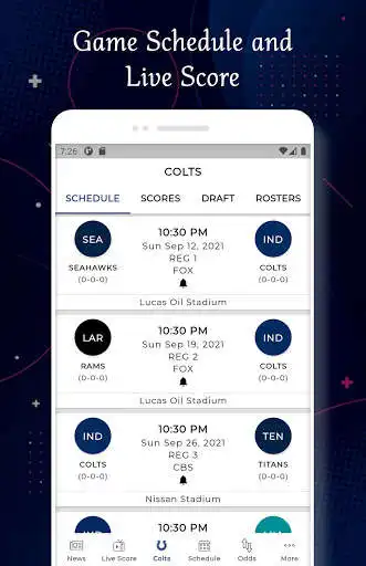 Play Indianapolis - Football Live Score & Schedule as an online game Indianapolis - Football Live Score & Schedule with UptoPlay