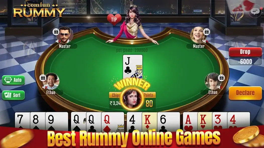 Play Indian Rummy Comfun Online  and enjoy Indian Rummy Comfun Online with UptoPlay