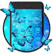 Free play online Indigo Neon Butterfly Theme APK