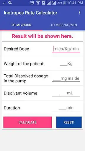 Play Inotropes Rate Calculator  and enjoy Inotropes Rate Calculator with UptoPlay