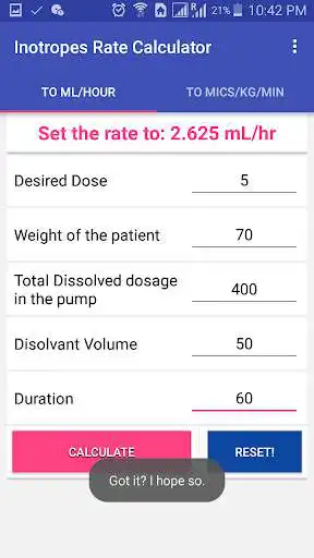 Play Inotropes Rate Calculator as an online game Inotropes Rate Calculator with UptoPlay