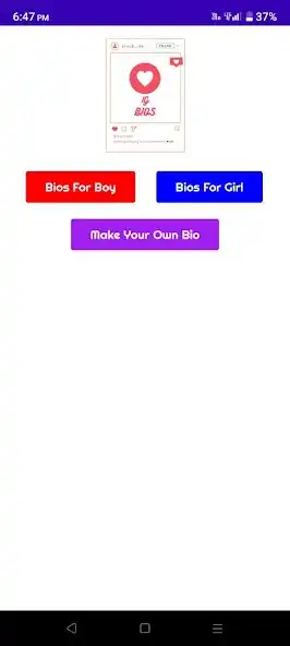 Play Insta Bio - Bio For Instagram as an online game Insta Bio - Bio For Instagram with UptoPlay