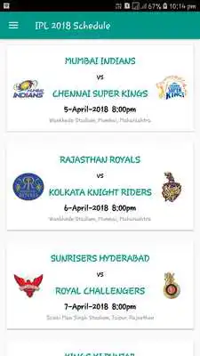 Play IPL Schedule 2018 (Live Score)