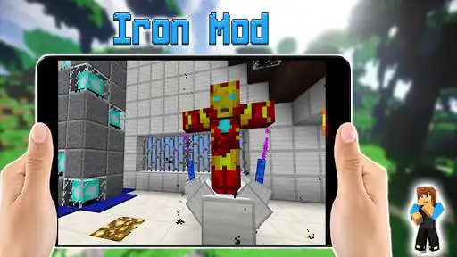 Play Iron Superhero for Minecraft PE as an online game Iron Superhero for Minecraft PE with UptoPlay