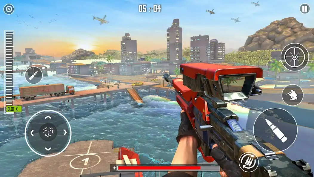 Play Island Sniper Gun Shooter Game as an online game Island Sniper Gun Shooter Game with UptoPlay