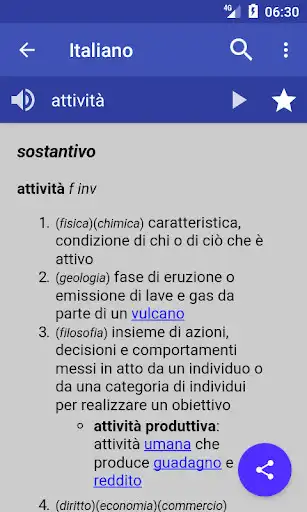 Play Italian dictionary - offline