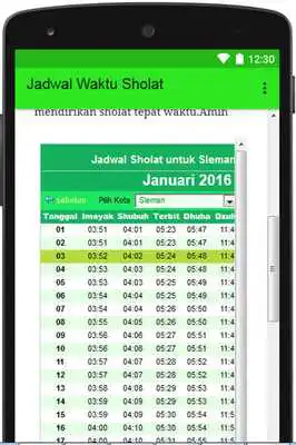 Play jadwal waktu sholat