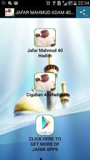 Play APK JAFAR MAHMUD ADAM 40 HADITH_1  and enjoy JAFAR MAHMUD ADAM 40 HADITH_1 with UptoPlay com.andromo.dev490583.app456037