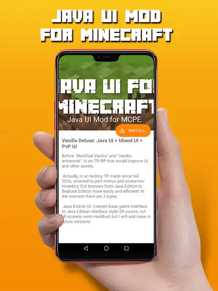 Play Java UI Mod for MCPE  and enjoy Java UI Mod for MCPE with UptoPlay