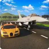 Free play online Jet Plane Vs Car 3D: Euro Mile Racing Games Free APK