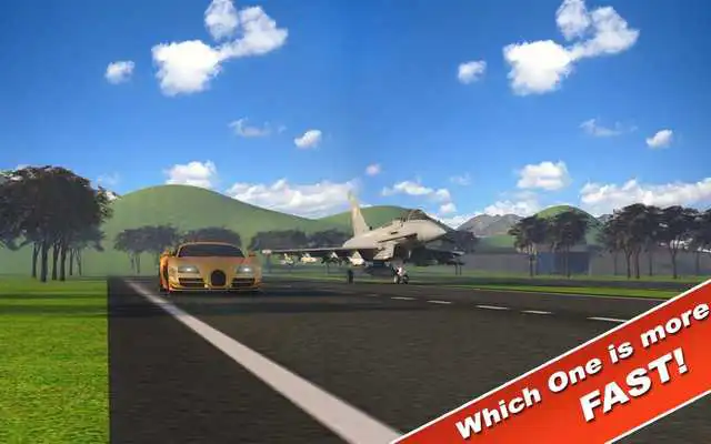 Play Jet Plane Vs Car 3D: Euro Mile Racing Games Free