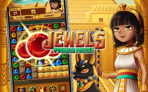 Play Jewels Pyramid Puzzle(Match 3) as an online game Jewels Pyramid Puzzle(Match 3) with UptoPlay