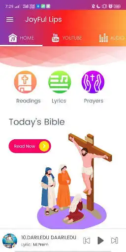 Play APK JoyFul Lips - Christian Songs-Bible-Lyrics-prayers  and enjoy JoyFul Lips - Christian Songs-Bible-Lyrics-prayers using 