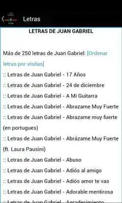 Play Juan Gabriel Letras