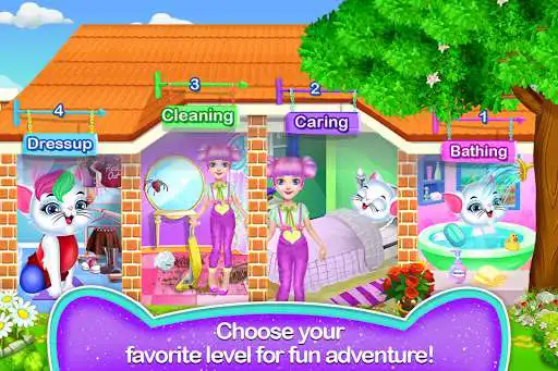 Play Kara and Her Fluffy Kitty as an online game Kara and Her Fluffy Kitty with UptoPlay