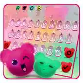 Free play online Kawaii Fluffy Teddy Bear Keyboard Theme APK