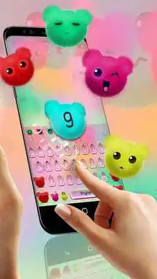 Play Kawaii Fluffy Teddy Bear Keyboard Theme