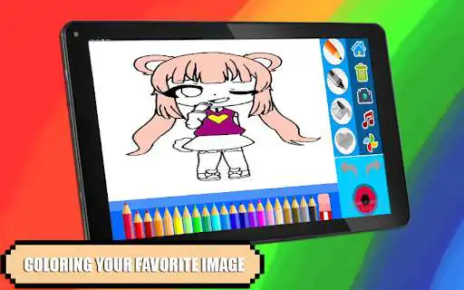 Play Kawaii Gacha Coloring Game as an online game Kawaii Gacha Coloring Game with UptoPlay