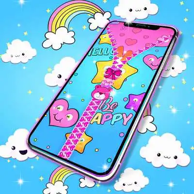 Play Kawaii zipper lock screen