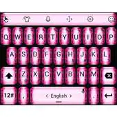 Free play online Keyboard Theme Glitter F Pink APK