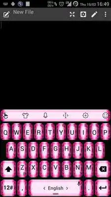 Play Keyboard Theme Glitter F Pink