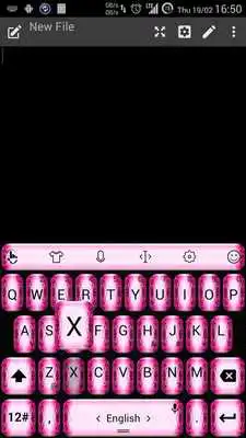 Play Keyboard Theme Glitter F Pink