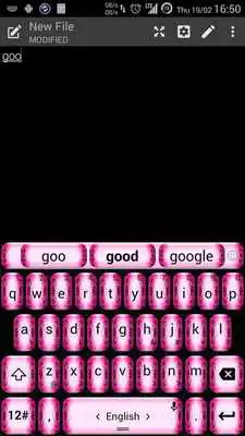 Play Keyboard Theme Glitter F Pink