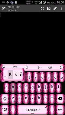 Play Keyboard Theme Glitter F Pink