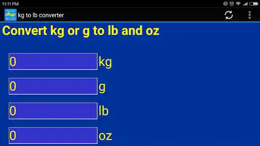 Play kg / g to lb / Oz weight converter tool