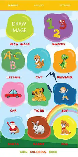 Play Kids Drawing Book: Coloring & Painting Games as an online game Kids Drawing Book: Coloring & Painting Games with UptoPlay