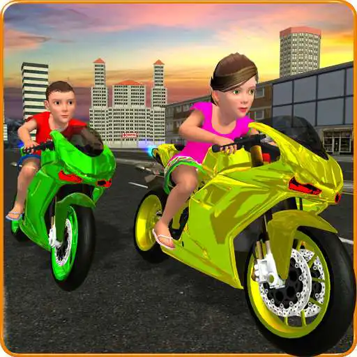 Free play online Kids MotorBike Rider Race 3D APK