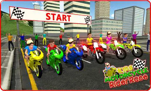 Play Kids MotorBike Rider Race 3D