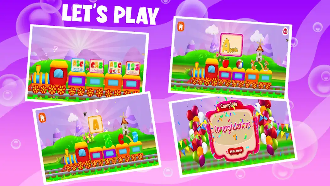 Play Kids Train: ABC  123 Learning as an online game Kids Train: ABC  123 Learning with UptoPlay