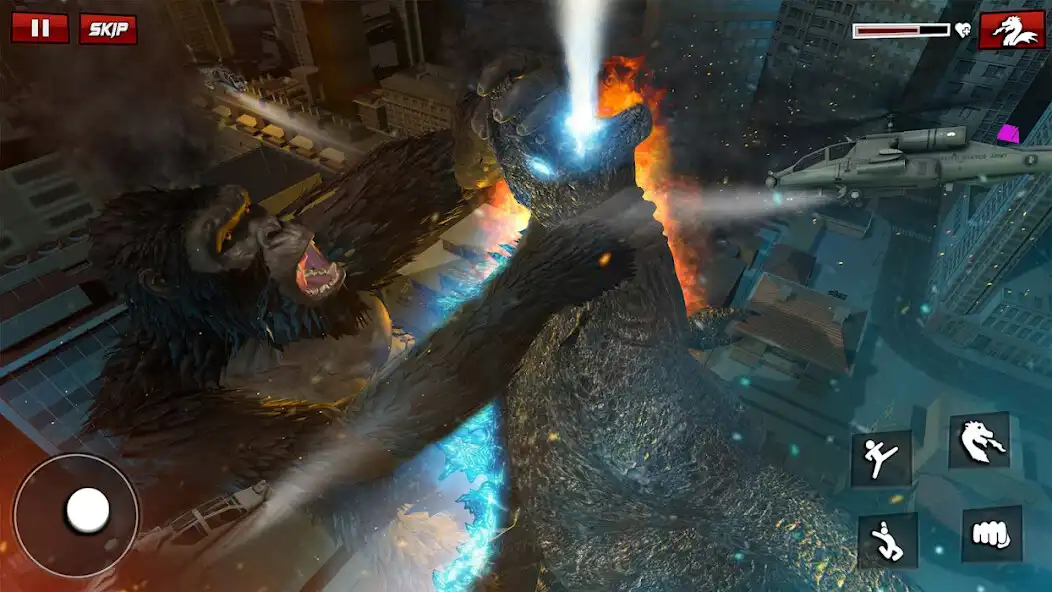 Play King Kong Fight Godzilla 3D as an online game King Kong Fight Godzilla 3D with UptoPlay