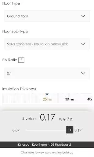 Play Kingspan U-value Calculator