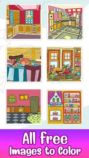 Play Kitchen Paint by Number Book: Glitter, Color Pages  and enjoy Kitchen Paint by Number Book: Glitter, Color Pages with UptoPlay