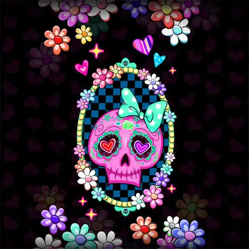 Play Kitsch Floral Skul - Wallpaper APK