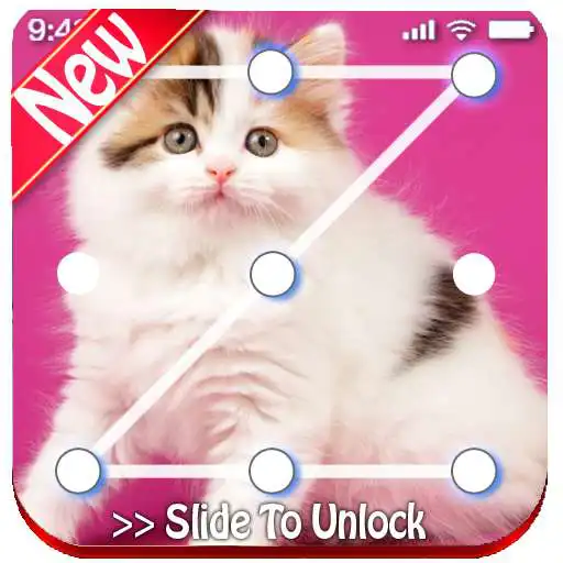 Free play online kitten Lock Screen Pattern Passcode Cute wallpaper  APK