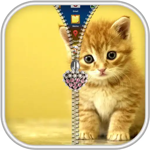 Free play online Kitty Zipper Lock Screen APK