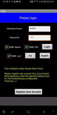 Play KoKozs Boss Timer for Celtic Heroes.