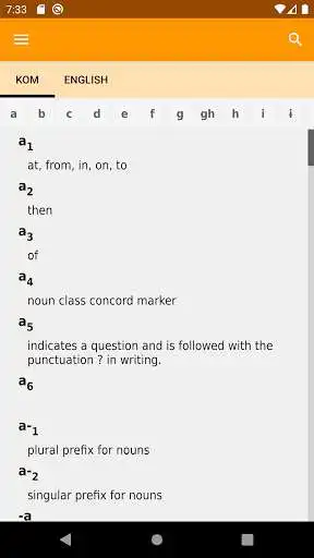 Play Kom Dictionary as an online game Kom Dictionary with UptoPlay