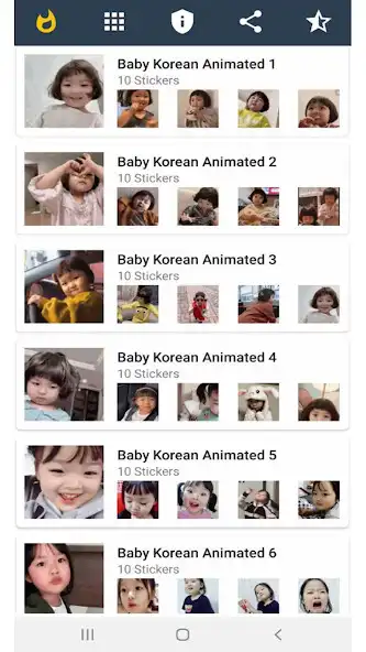 Play Korean Baby Animated WaSticker as an online game Korean Baby Animated WaSticker with UptoPlay