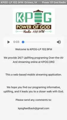 Play KPOG-FM Power of God Radio