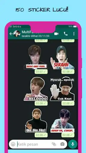 Play Kpop Meme Sticker Indonesia as an online game Kpop Meme Sticker Indonesia with UptoPlay