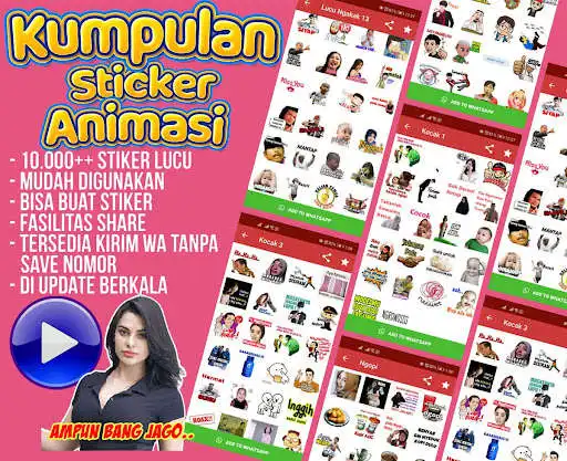 Play Kumpulan Sticker Animasi Keren  and enjoy Kumpulan Sticker Animasi Keren with UptoPlay