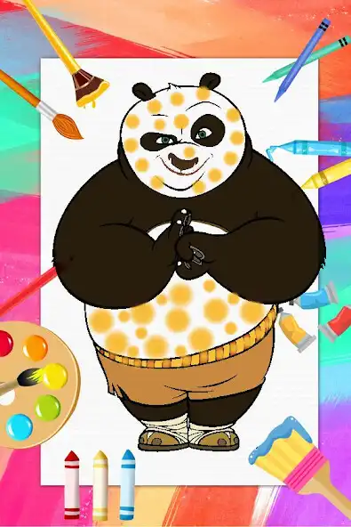 Play Kung Fu Coloring Panda Book  and enjoy Kung Fu Coloring Panda Book with UptoPlay