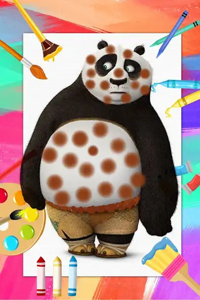 Play Kung Fu Coloring Panda Book as an online game Kung Fu Coloring Panda Book with UptoPlay