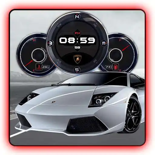 Free play online Lamborghini Clock Compass LWP APK