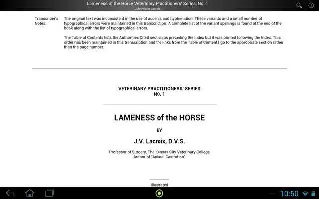 Play Lameness of the Horse